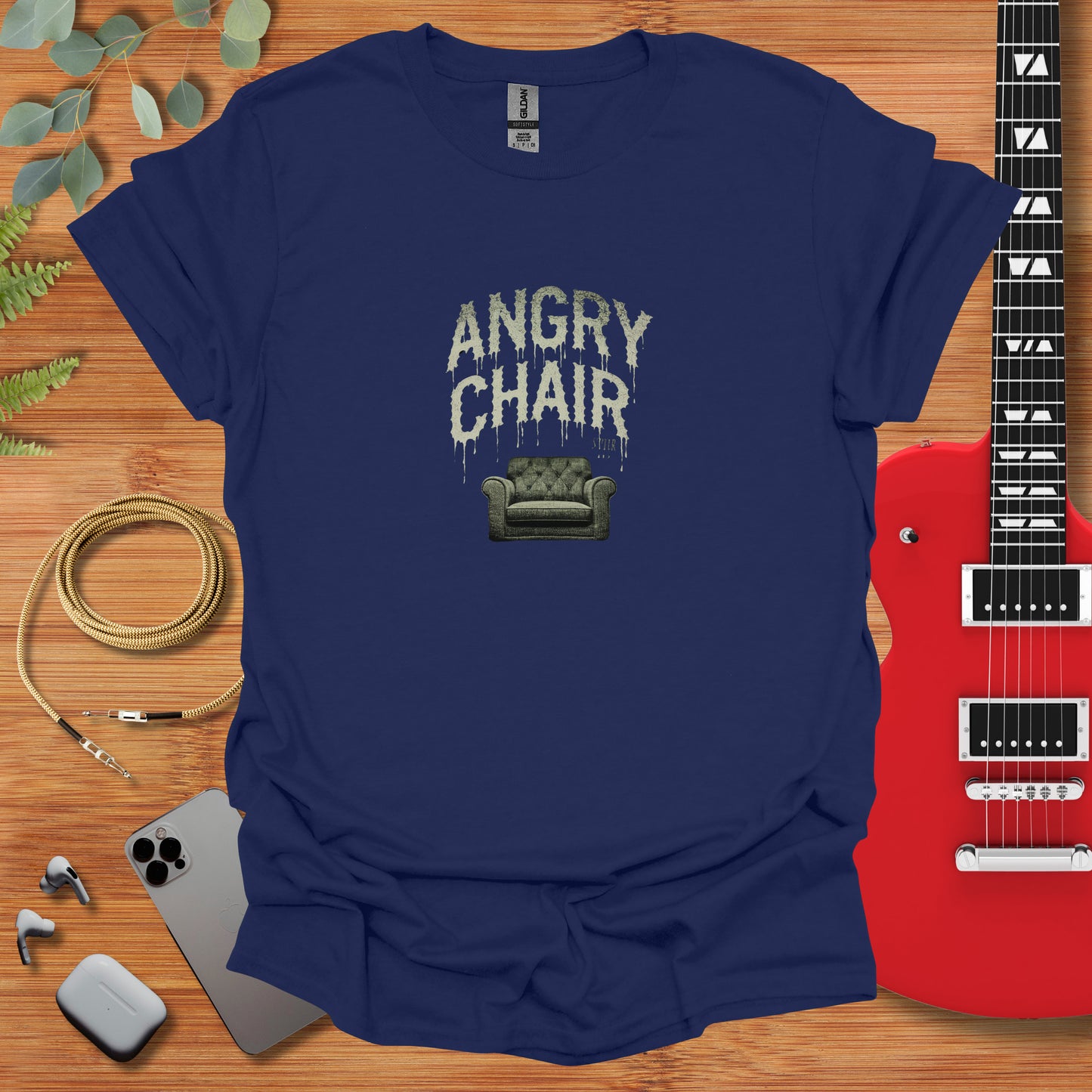 a t - shirt that says angry chair on it