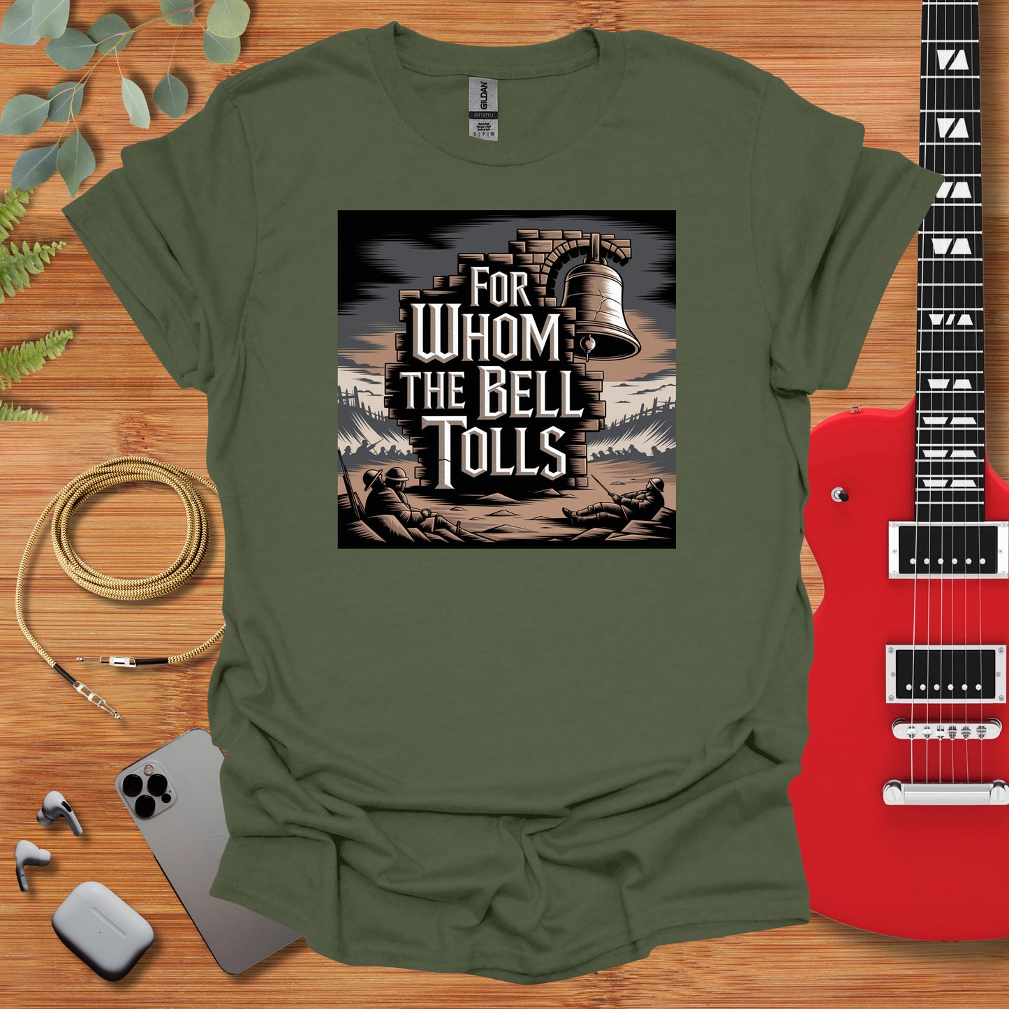 a t - shirt that says for whom the bell tolls