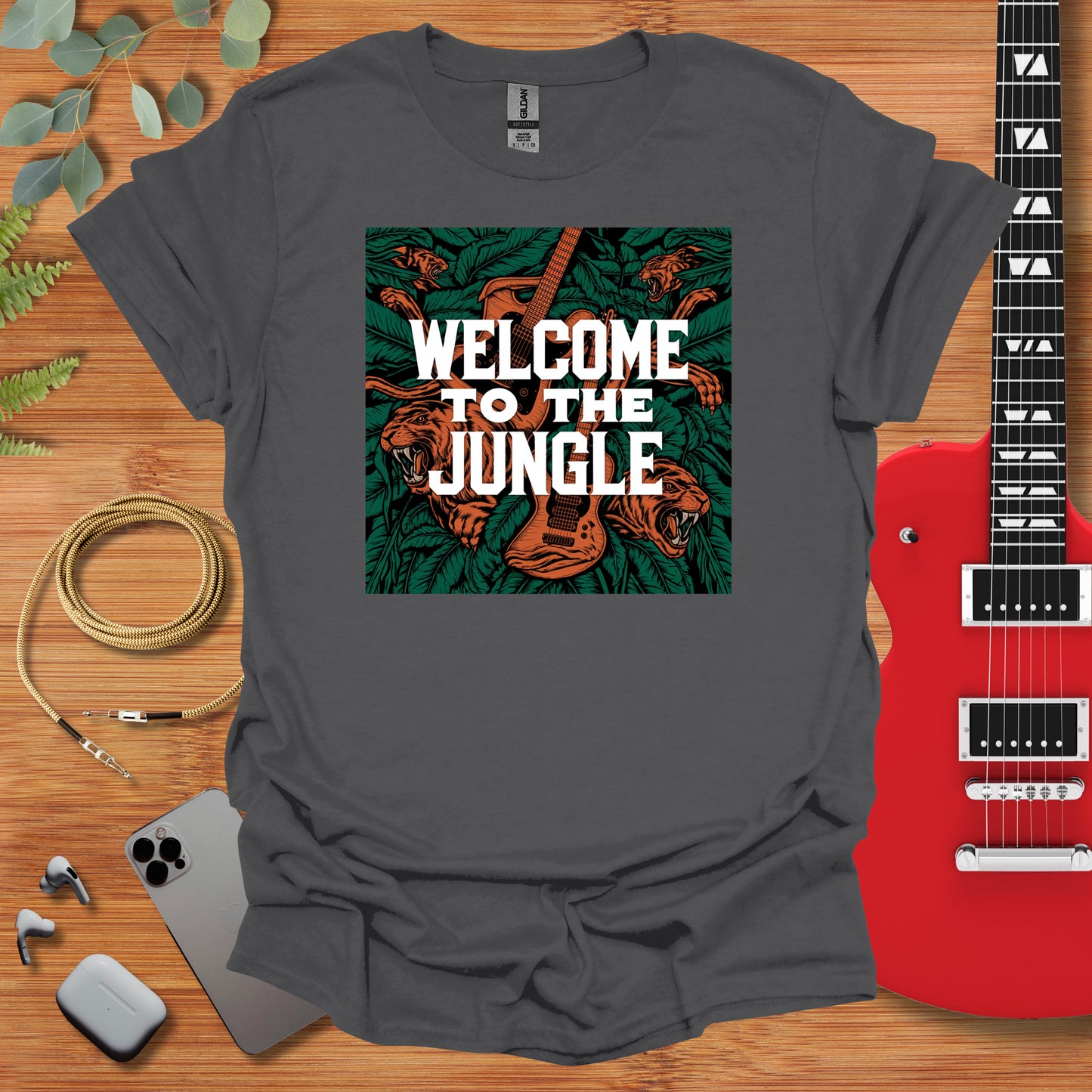 a t - shirt with the words welcome to the jungle on it