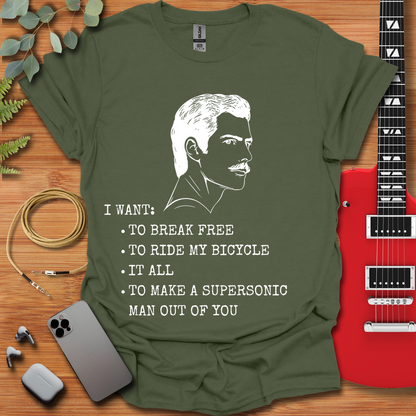 Freddie Mercury I Want: T-Shirt