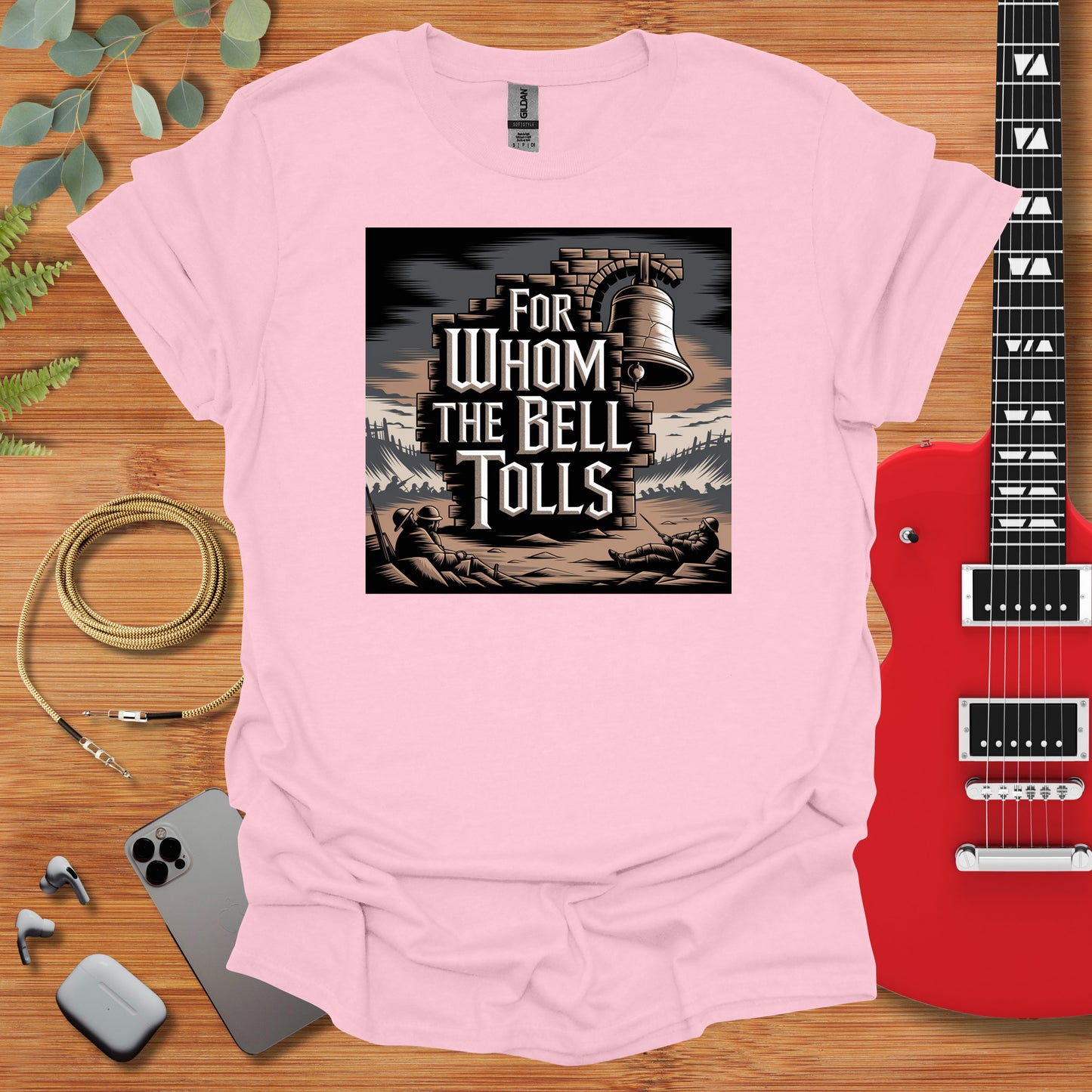 a t - shirt that says for whom the bell tolls