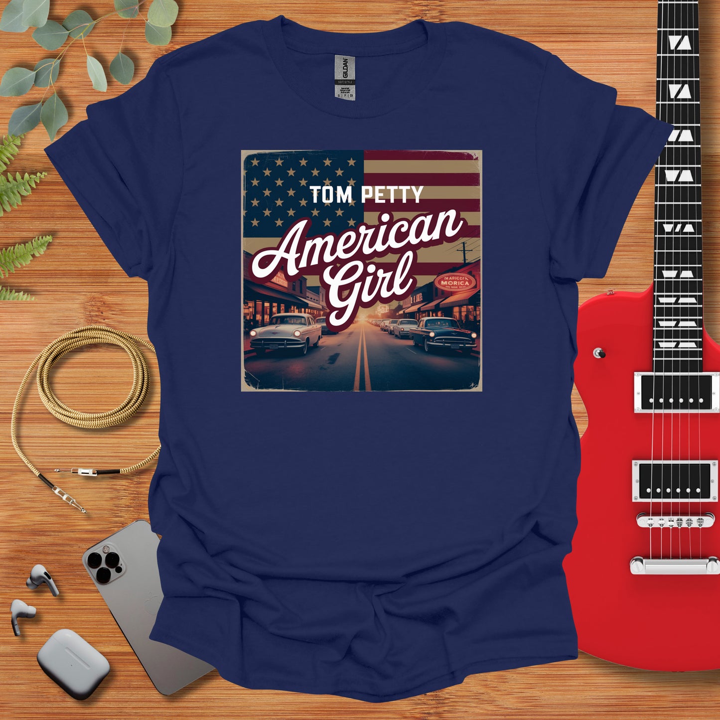 a t - shirt with a picture of an american girl on it