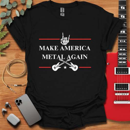 Printify T-Shirt S / Black Make American Metal Again T-Shirt