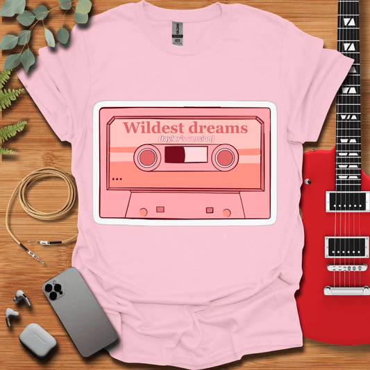 Printify T-Shirt S / Light Pink T Swift Wildest Dreams Cassette T-Shirt